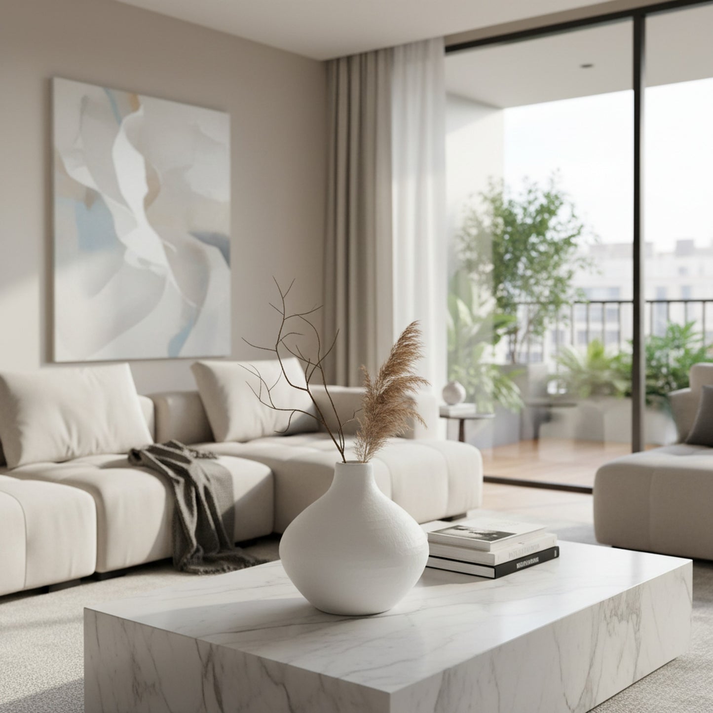 Stylish Medium Terracotta Matt White Vase for Modern Decor