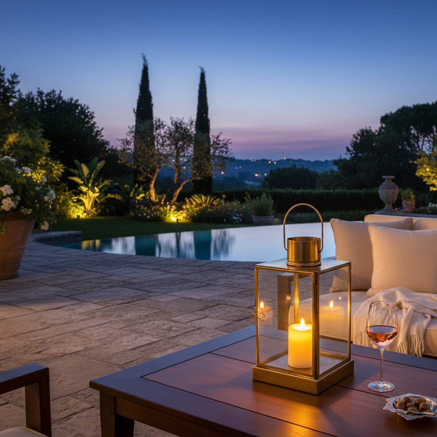 Delicate Small Antique Gold Lantern - Elegant Lighting Decor