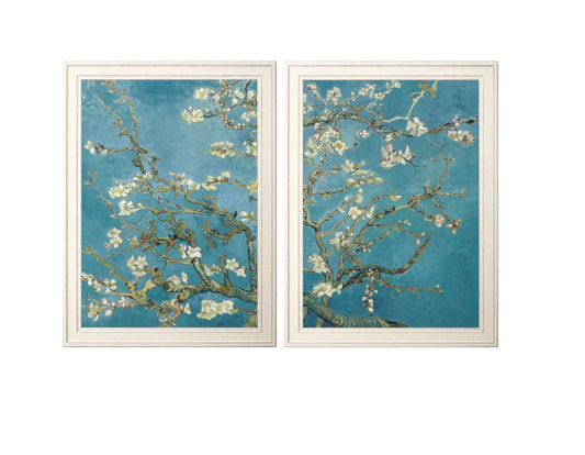 Set of 2 Almond Blossom Framed Pictures - Van Gogh Floral Art Prints