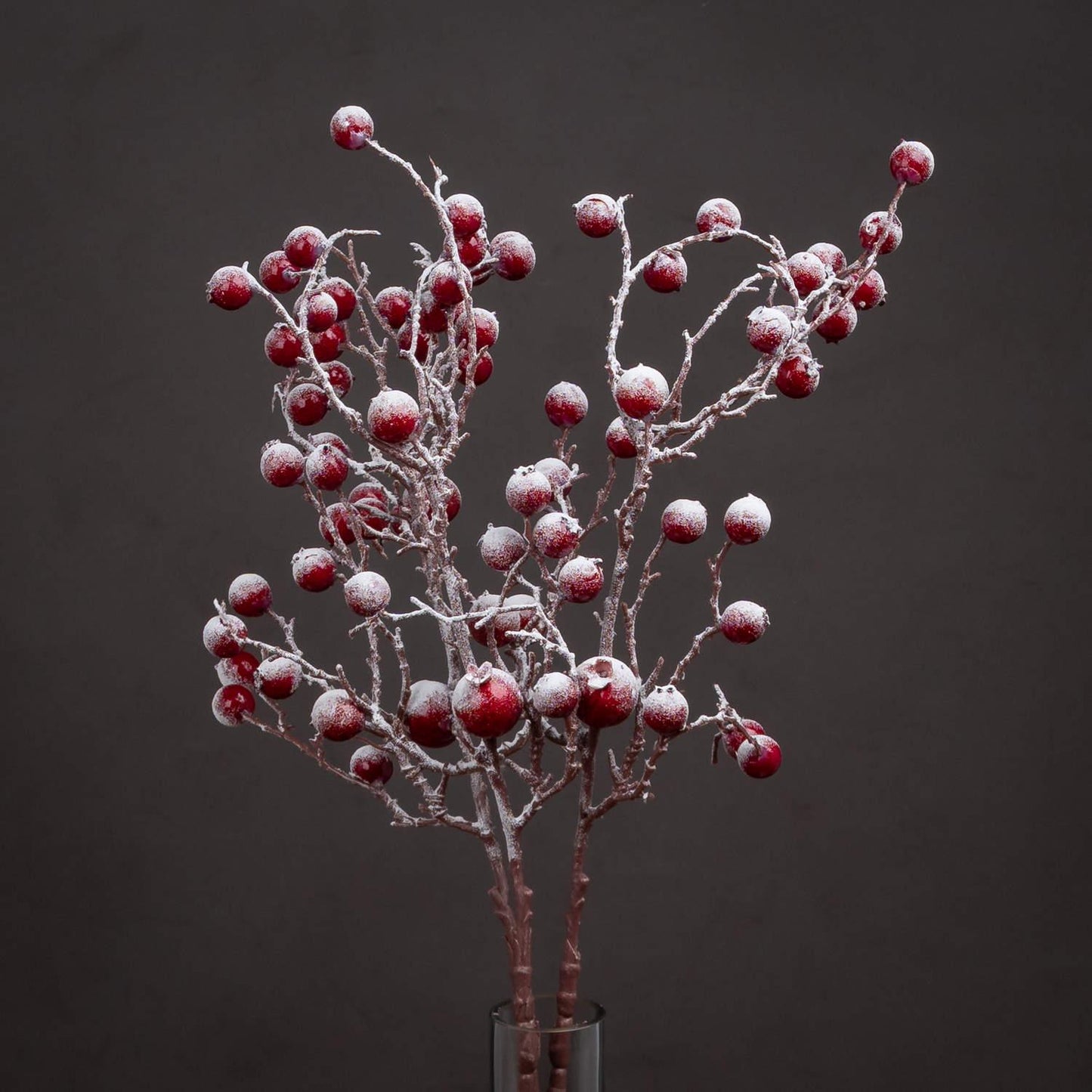 Set of 4 Bold Red Winter Berry Stems