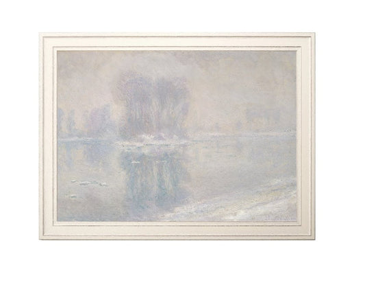 Ice Floes Impressionist Wall Art - Monet Inspired Framed Print