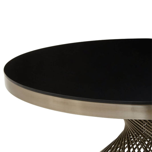 Modern Hourglass Coffee Table in Luxe Silver Finish