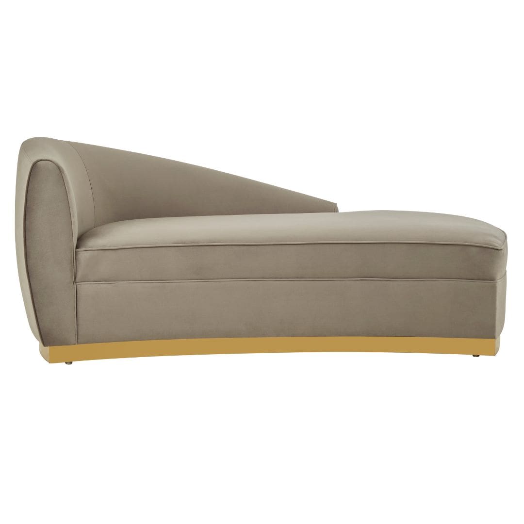 Sumptuous Grey Velvet Chaise Lounge Chair with Elegant Design