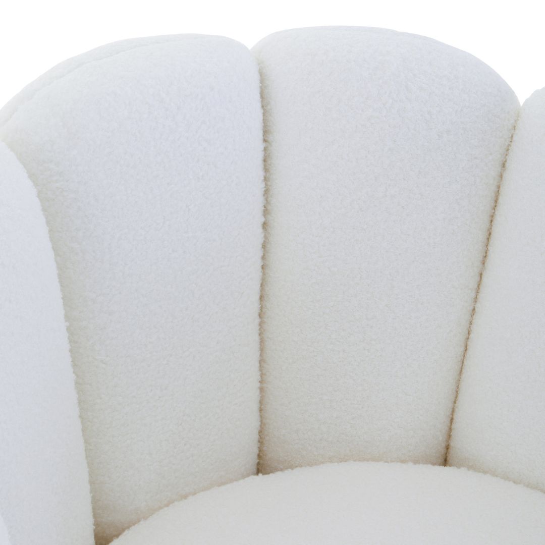 Glamorous Off White Velvet St Moritz Shell Chair