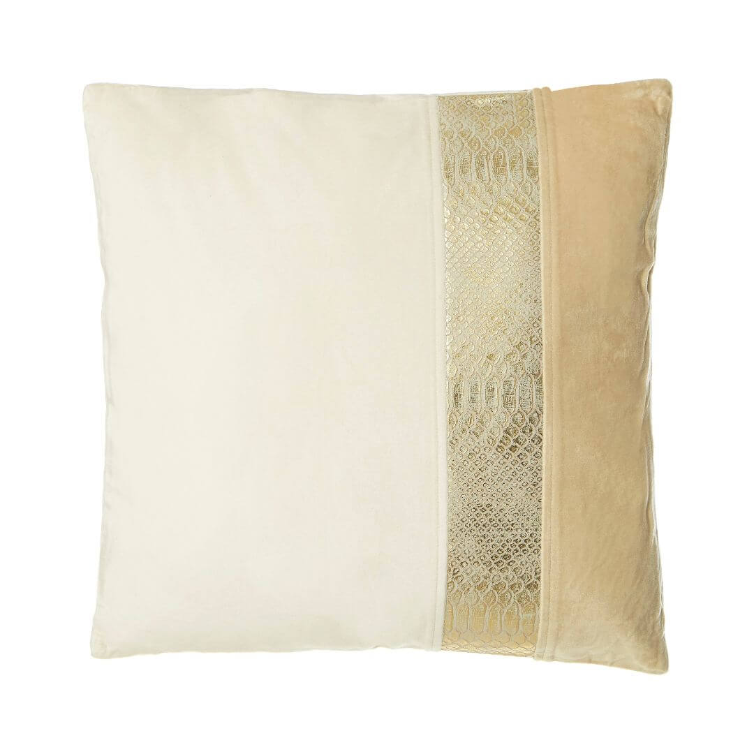 Chelsea Townhouse Cream and Gold Cotton Cushion