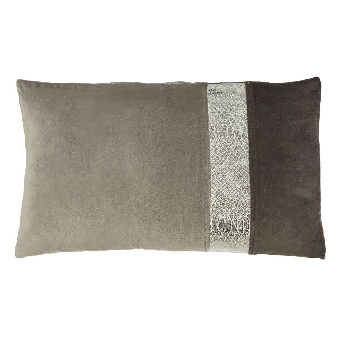 Chelsea Townhouse Elegant Grey Rectangular Cushion