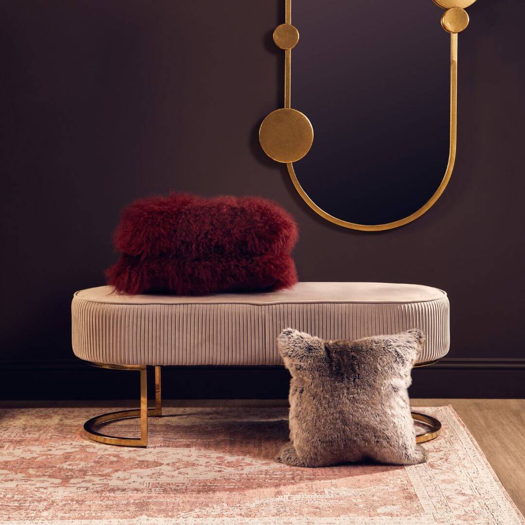Sumptuous Mocha Ombre Faux Fur Square Cushion
