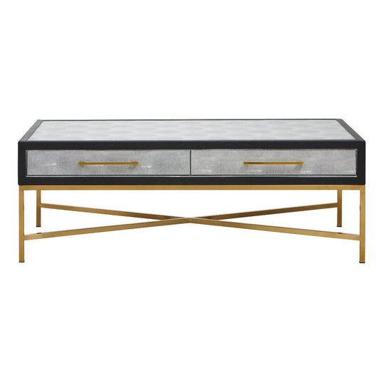 Stylish Shagreen Coffee Table in Cadiz Grey