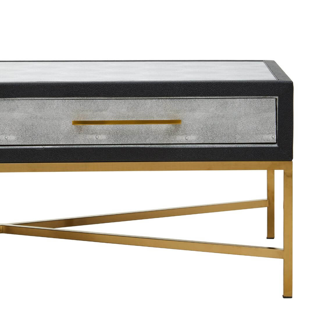 Stylish Shagreen Coffee Table in Cadiz Grey