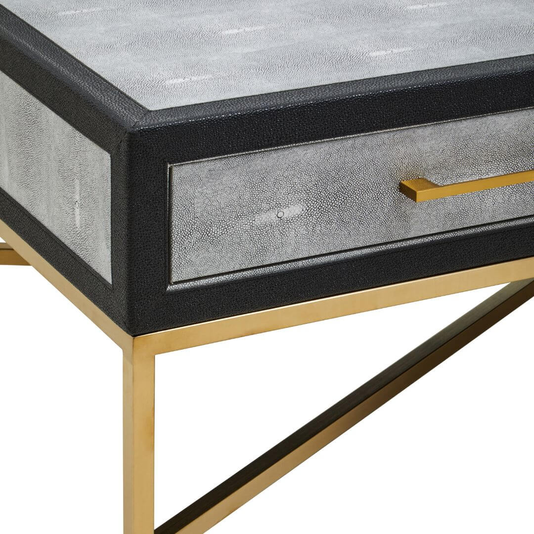 Stylish Shagreen Coffee Table in Cadiz Grey