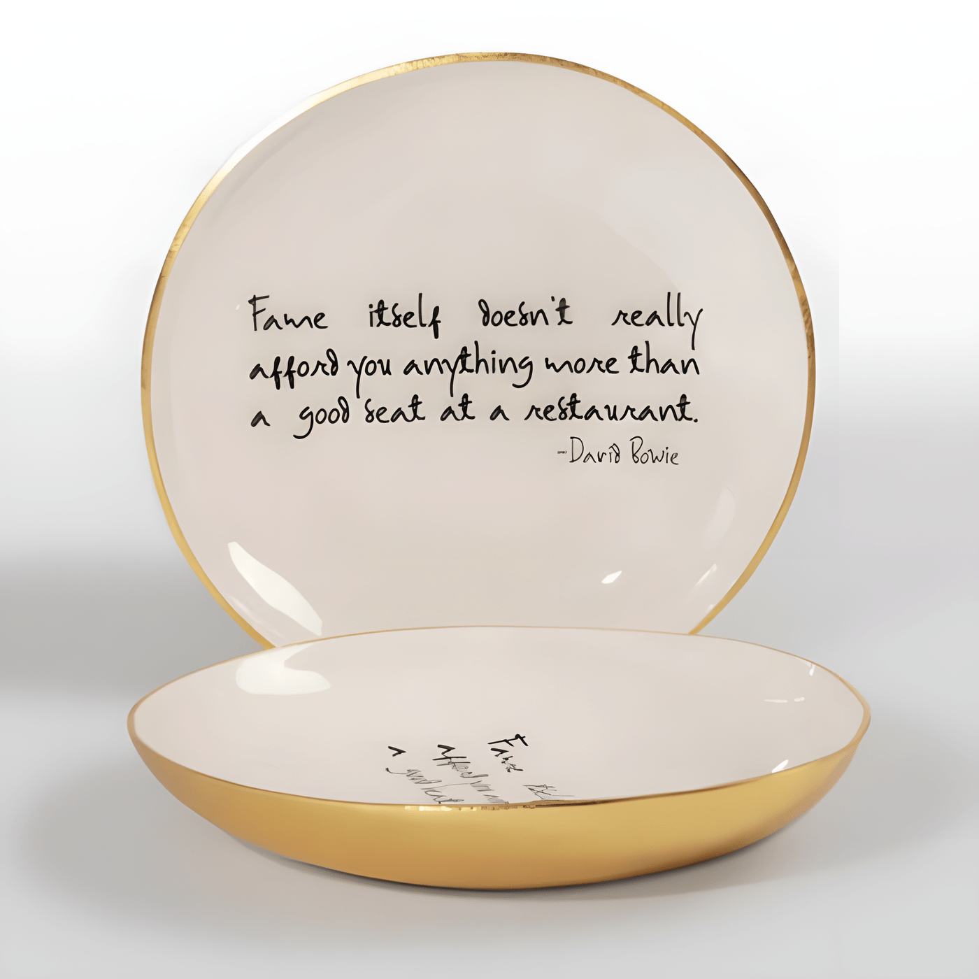 Nima Oberoi Lunares David Bowie Quote Bowl - Unique Decorative Piece for Music Lovers