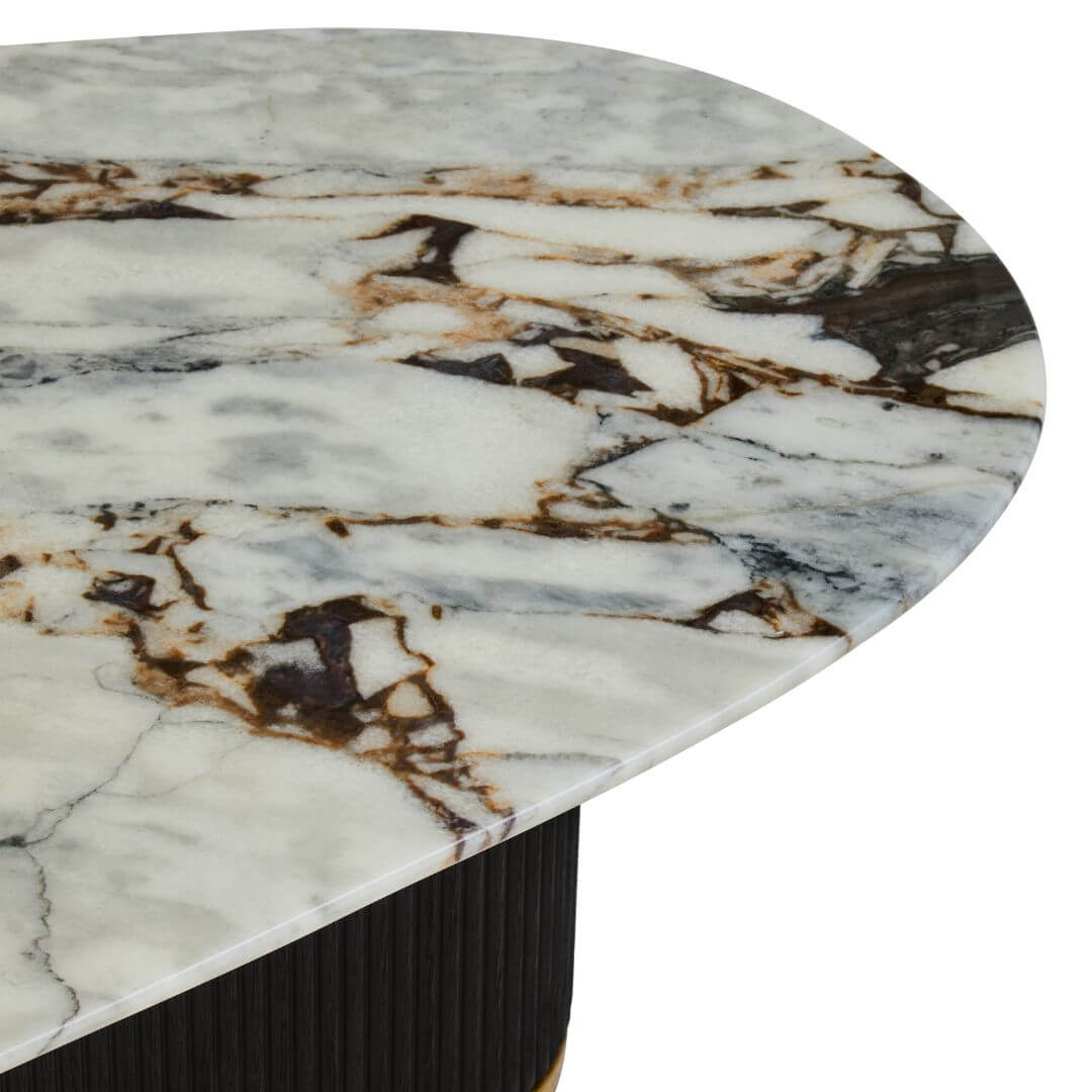 Elegant White Marble Top Coffee Table