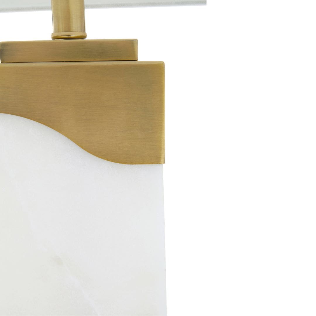 Modern Table Lamp - White Marble and Gold