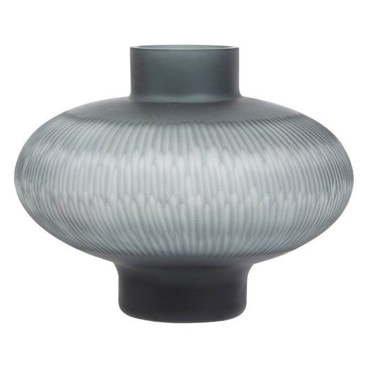 Elegant Grey Ombre Glass Vase - Chic Home Decor