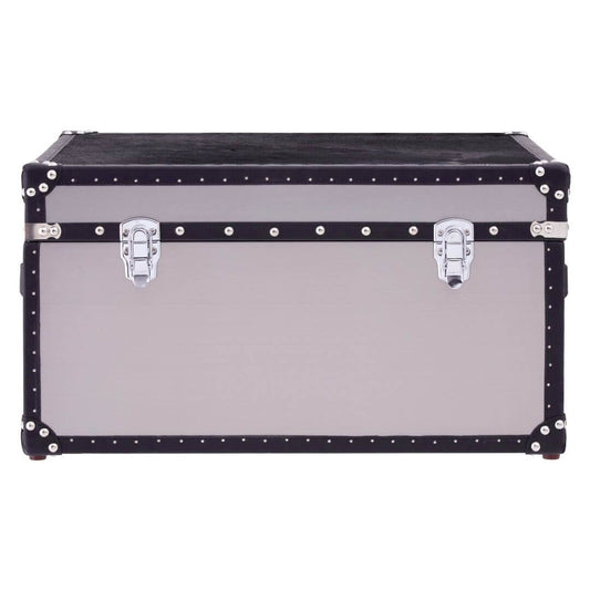 Stylish Chelsea Townhouse Trunk - Black & White Cowhide Storage Solution