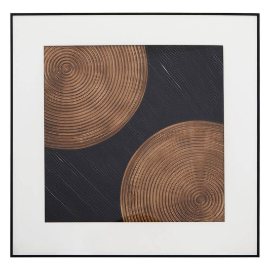 Sleek Minimalist Abstract Wall Art in Black & Brown