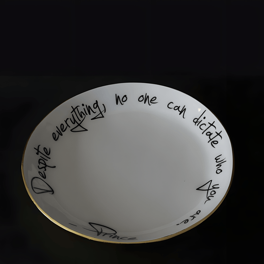 Nima Oberoi Lunares Decorative Bowl Featuring Iconic Prince Phrase Dish