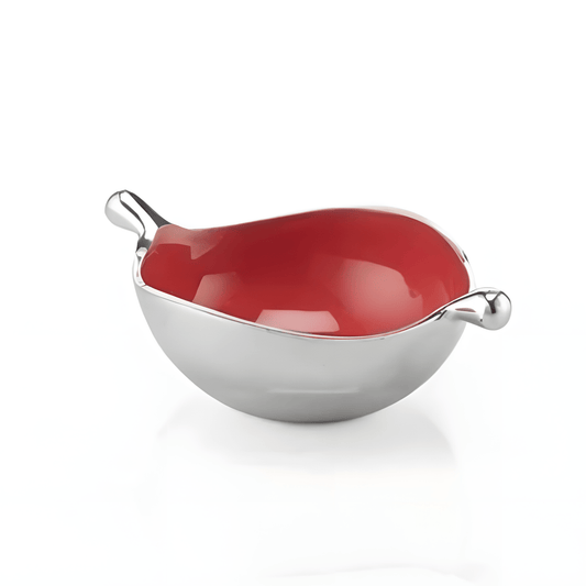 Nima Oberoi Silver & Crimson Pod Dish