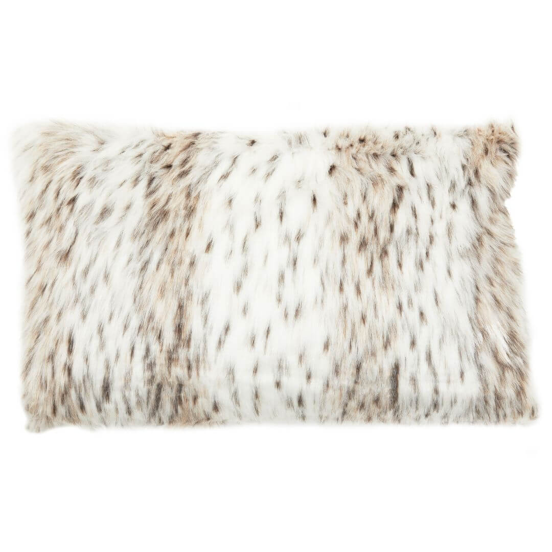 Stylish Soft Faux Fur Rectangular Animal Print Cushion