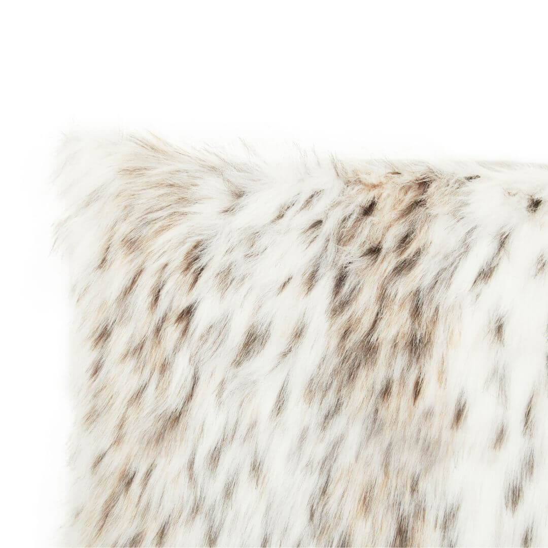 Stylish Soft Faux Fur Rectangular Animal Print Cushion