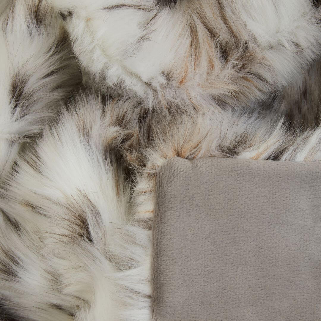 Elegant Animal Print Faux Fur Throw