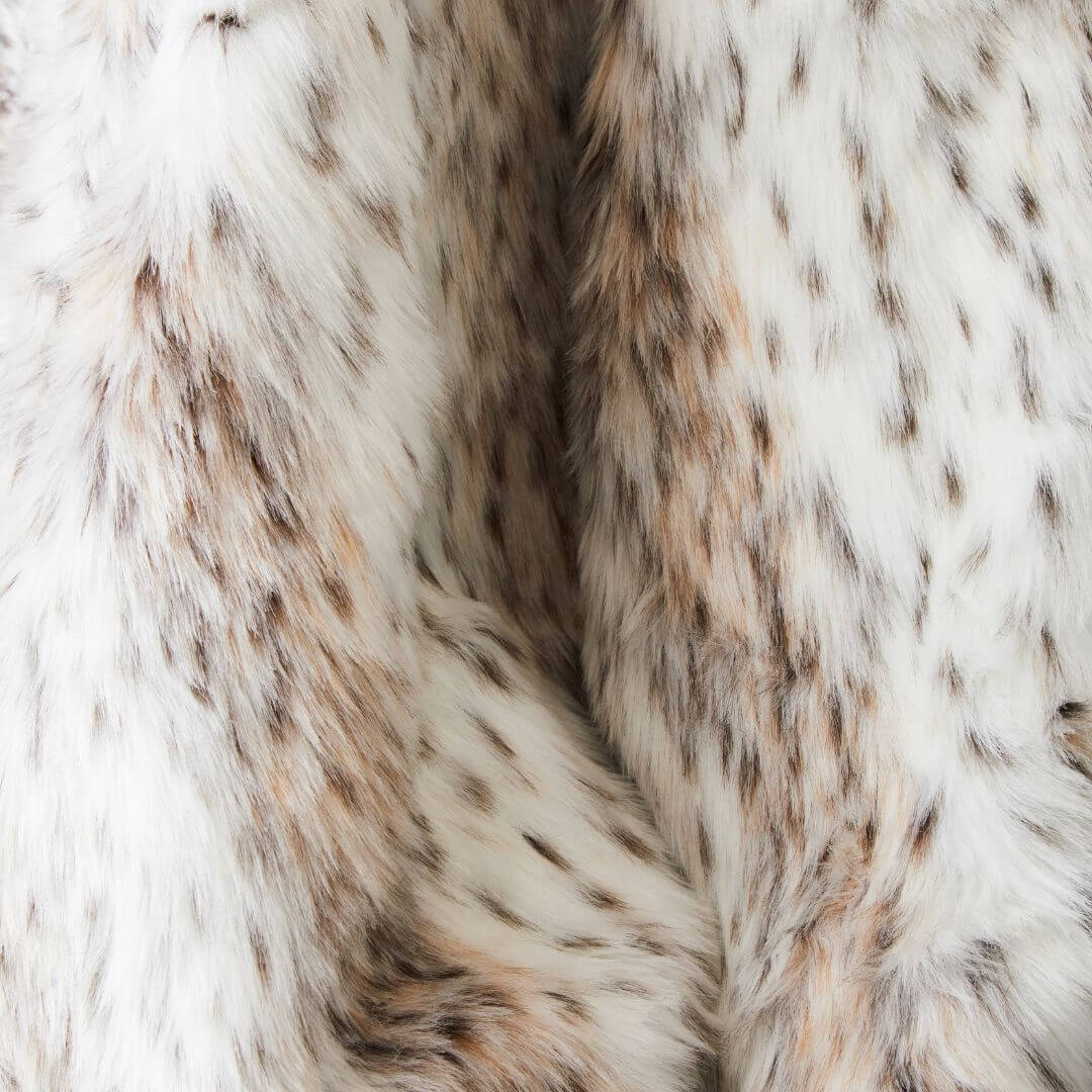 Elegant Animal Print Faux Fur Throw