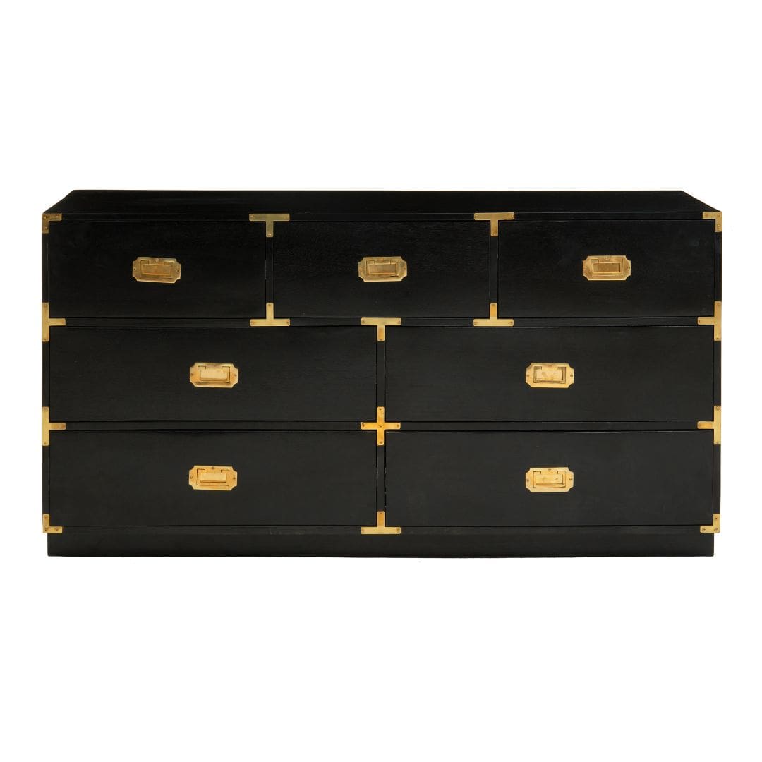 Opulent Luxury Black and Gold Chest - Elegant Home Decor