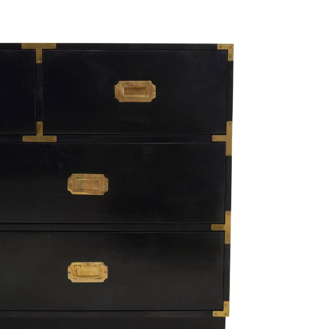 Opulent Luxury Black and Gold Chest - Elegant Home Decor