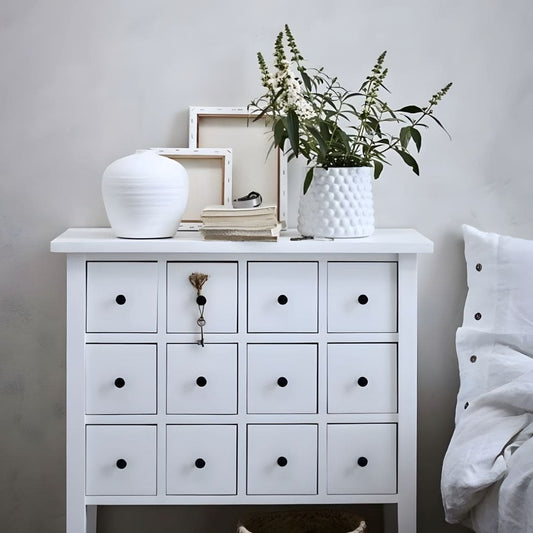 Scandinavian Small White Ceramic Vase