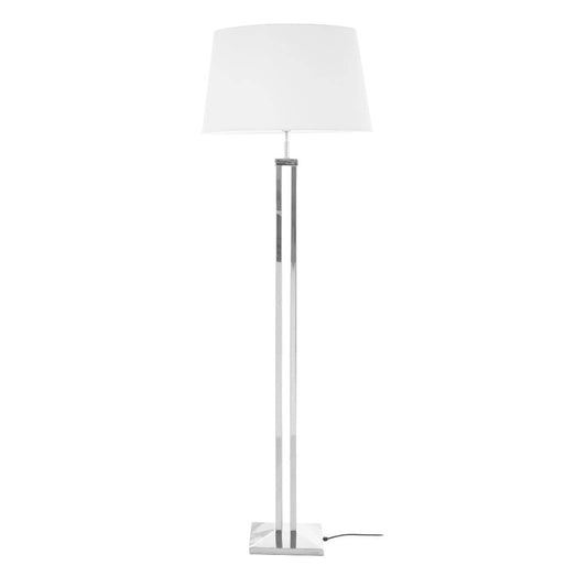 Elegant Double Rod Floor Lamp in High Gloss Nickel