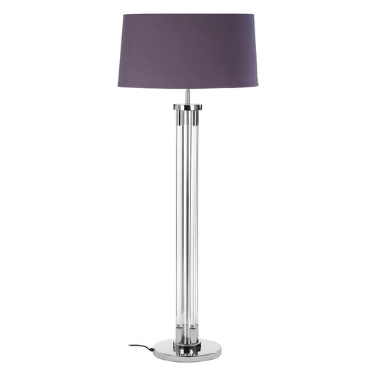 Sleek Modern Floor Lamp with Grey Shade