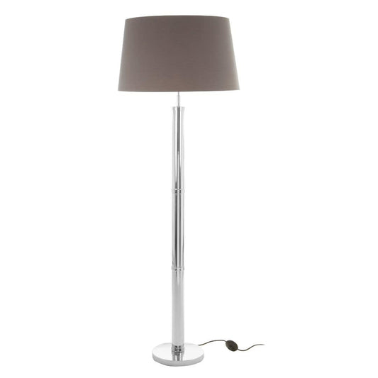 Contemporary Floor Lamp with Muted Grey Shade