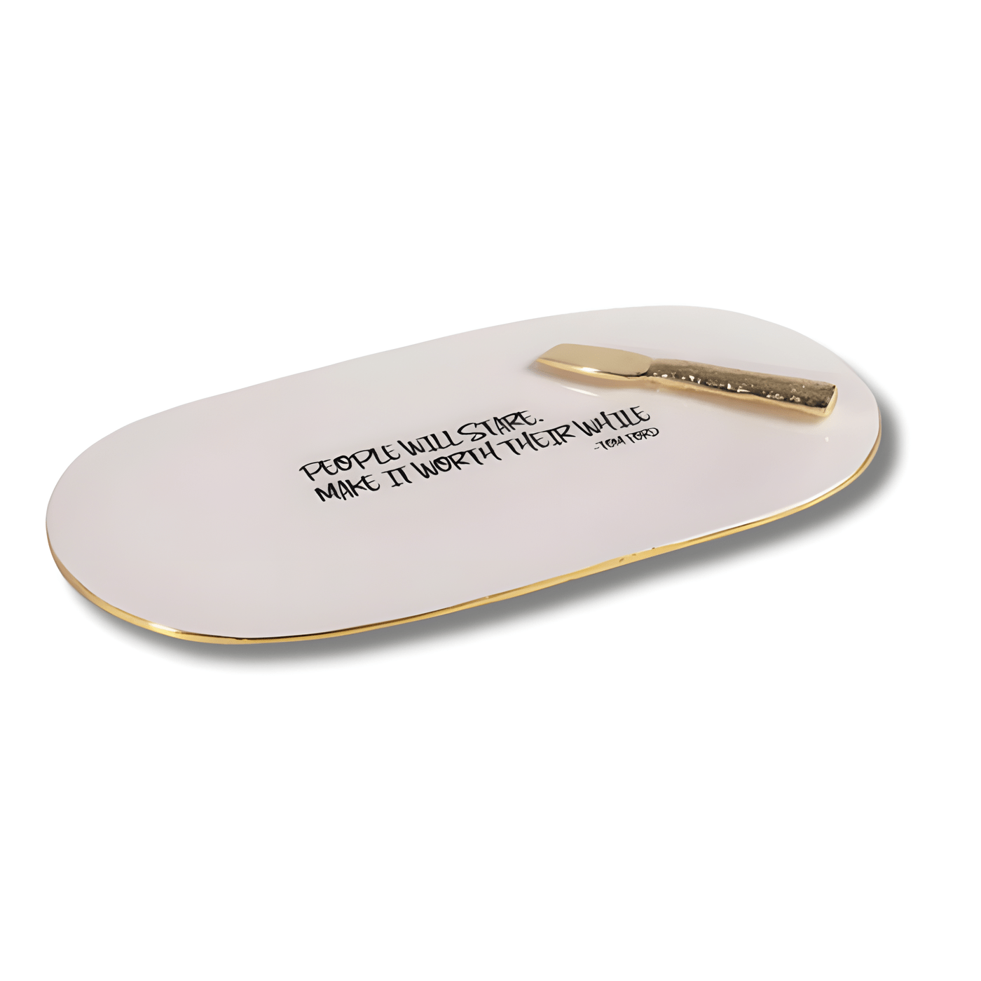 Statement Cheese Board with Tom Ford Quote – Eye-Catching Design