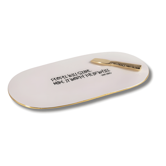 Statement Cheese Board with Tom Ford Quote – Eye-Catching Design