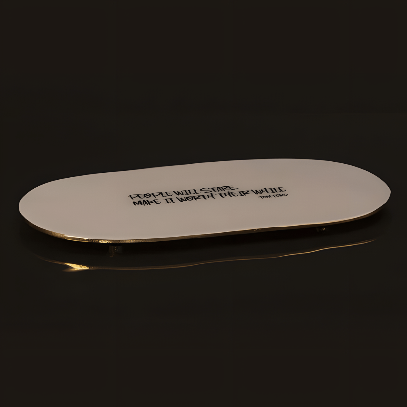 Statement Cheese Board with Tom Ford Quote – Eye-Catching Design