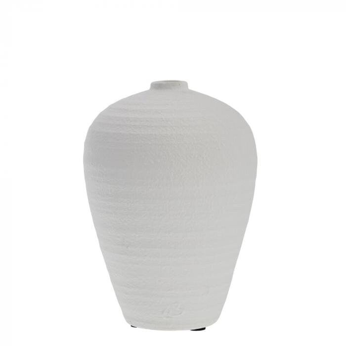 Contemporary White Stoneware Vase