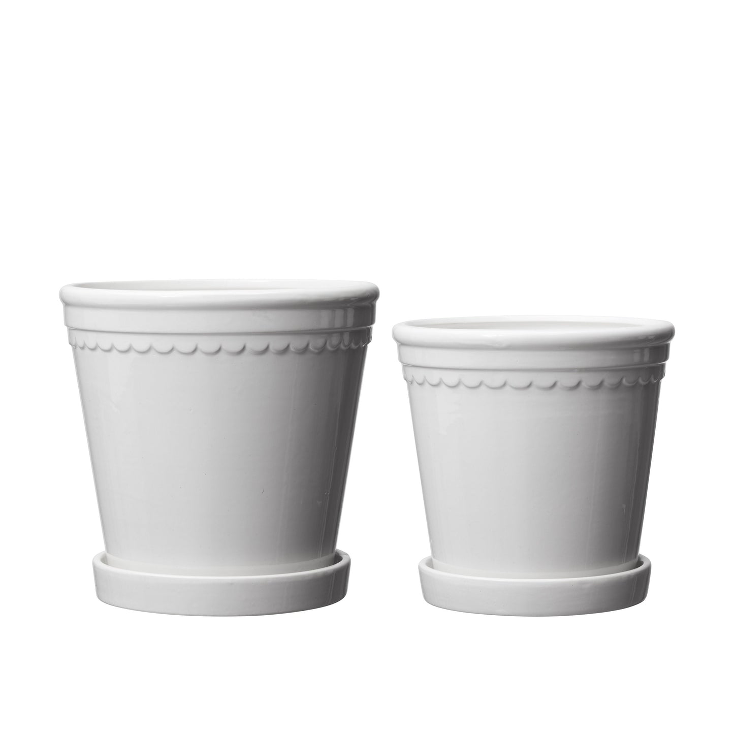 Set of 2 Modern White Planters