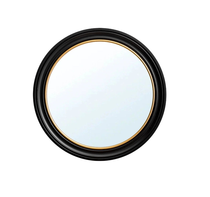 Stunning Medium Black and Gold Wall Mirror